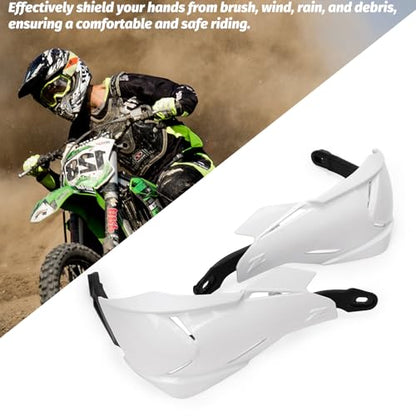 XINGWU Motorcycle Handguards Universal 7/8'' and 1 1/8'' Dirt Bike Hand Guards ATV Hand Protection for Sur Ron ATV CR CRF KXY Pit Bike Motocross Enduro Supermoto Racing - color: white