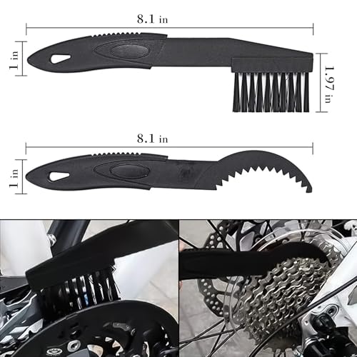 MotorcycleBicycle Chain Cleaner and Gear Cleaning Tool - Bike Maintenance Cleaning Brush for Chain and Gear Kit，Motorcycle Washer Cleaner Brush Tools - style: Set of 3