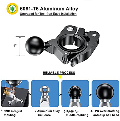 iMESTOU 1" Ball Adapter for Handlebars, Aluminium 1 inch Handlebar Ball Base Work with Ram Bike Phone Mounts (1)
