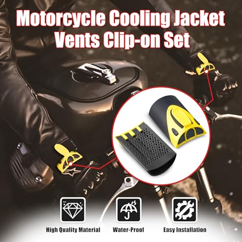 Goldfire Cooling Arm Sleeves 1 Pair Motorcycle Cooling System Jacket Sleeve Vent for Riding Warm Weather Accessories - color: Yellow