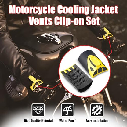 Goldfire Cooling Arm Sleeves 1 Pair Motorcycle Cooling System Jacket Sleeve Vent for Riding Warm Weather Accessories - color: Yellow