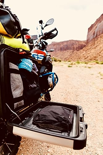 Moto Pockets Motorcycle Pannier Lid Bag Organizer for Side Cases, Weather-Resistant, Hi-Viz Orange