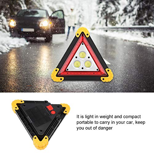 Dioche Warning Triangle, Car Triangle Warning Sign Car Emergency Breakdown Folding Warning Sign Roadside Safety Parking Board with Red LED Warning Light