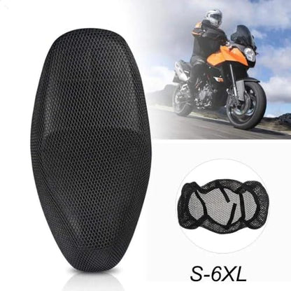 Saddle Protection Cover 1Pcs Breathable Mesh Motorcycle Moped Motorbike Scooter Seat Covers Cushion Anti-Slip Cover S-6XL - color: Color XXXL