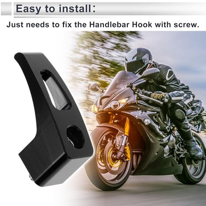 Universal Motorcycle Hanging Hook Rectangular Slot Motorcycle Helmet Luggage Bag Holder Hanger for Scooters Bicycles Black 61mm Length
