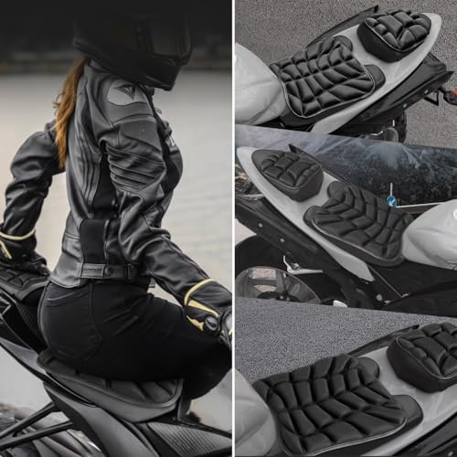 Motorcycle Seat Cushion for Kawasaki Concours 14 2008-2023, Motorcycle Seat Pad with 3D Gel Cushion, Shock Absorbing Anti-Slip Breathable Moto Accessories