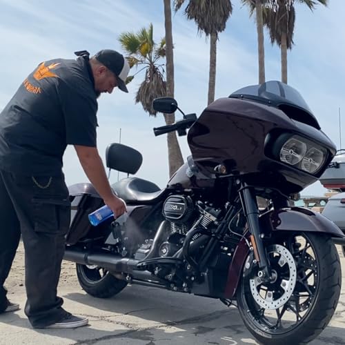 Shinykings Motorcycle Cleaner Wash&Shine 66 | WATERLESS Motorcycle Wash with Ultra Shine Effect | Powerful Detailing Spray for All Surfaces | Motorcycle Cleaning Kit California | 32 fl.oz - size: 1 Count (Pack of 1)
