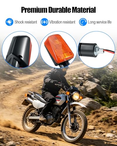 Motorcycle Short-stem Turn Signals Light Fit for Suzuki DR 350 650 125 200 250 GSXR 750 1100 4Pcs Bright Lighting