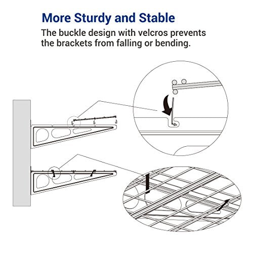 FLEXIMOUNTS WR26B-SBA 2' x 6' Wall Shelf Garage Storage Rack (2 Pack), Black, 24" x 72" - color: Black, size: 24" x 72"