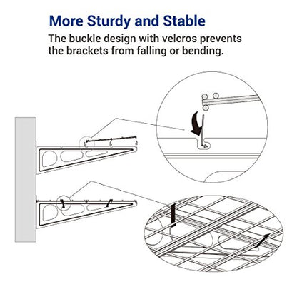FLEXIMOUNTS WR26B-SBA 2' x 6' Wall Shelf Garage Storage Rack (2 Pack), Black, 24" x 72" - color: Black, size: 24" x 72"