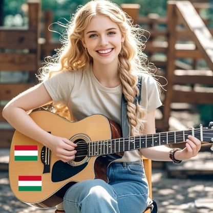 4 PCS Flag Stickers - Hungary Flag Stickers Decals for Cup Computer Laptop Car Bumper Window Helmet Musical Instrument with Smooth Surface - size: Hungary