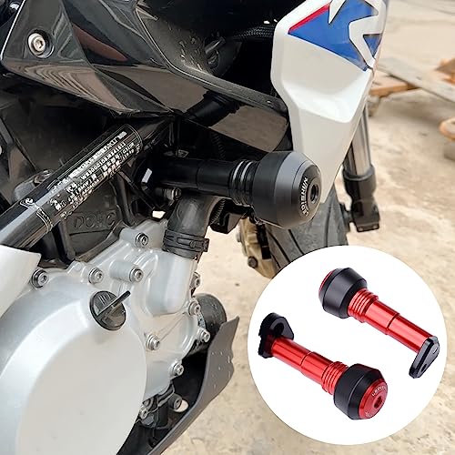 Motorcycle Falling Protection Frame Sliders Fairing Guard Anti Crash Pad Protector Compatible With BMW G310R, G310GS (2017-2025) ; G310 R, GS 17-18-19-20-21-22-23-24-25 (Red) - color: Red