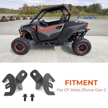 Whip Light Mount Flag Brackets for CF Moto Zforce Gen 2 Heavy Duty Mount Bracket Flag Mount Kit for Flag Off-Road LED Whip Lights 2pcs Black