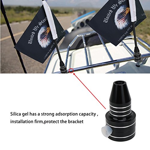 "United We Stand" Motorcycle Flag 6x9 American Eagle Flag with Black Flagpole Mount For Harley Davidson Honda Goldwing CB VTX CBR Yamaha - Fits 1/2" Round Luggage Rack - color: "United We Stand" Flag