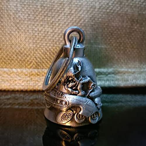 Dream Apparel Motorcycle Bell Guardian Angel Drive Away Gremlin, Biker Bell for Men Women Rider Riding, Good Luck Gift - color: Car