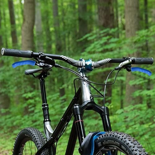 2 Pairs Bicycle Brake Lever Grip Protector Cover, Non-Slip Brake Lever Grip, Silicone Sleeve Universal Brake Protection Handle Cover for Bicycle, Cycling, Road/Mountain Bikes, Blue - color: Blue