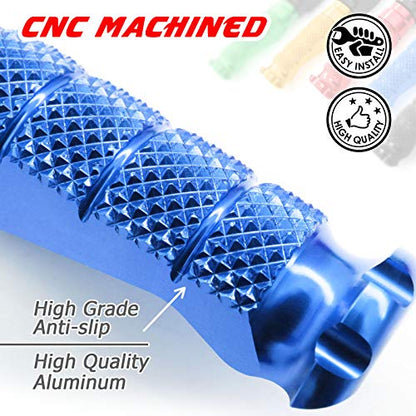 MCMOTOPARTS R-FIGHT Front Rider Footpeg Footpegs Foot Pegs Footrests Blue Compatible with ER-6F 2006-2008 06 07 08 - color: Blue, size: Standard (No Extension)