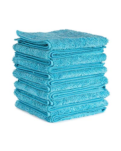Plane Perfect Premium Microfiber Towels - 350GSM, 14"x14" Scratch Free, Absorbent, Reusable Cleaning & Drying Towels for Planes, Cars, Boats, Motorcycles | 12 Pack