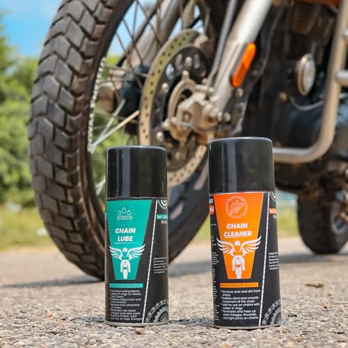 GRAND PITSTOP Chain Cleaner, Degreaser 160ml and Chain Lube, Greaser, 160ml Motorcycle Bike Chain Cleaner for all bikes Motorcycles, Super Durable - size: GR-Cleaner & Lube - 160ml