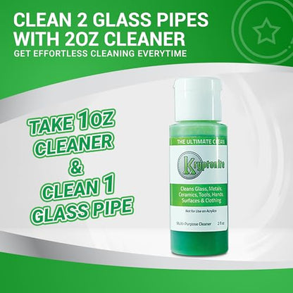 KLEAR Kryptonite Multipurpose Glass Cleaner | Powerful Cleaning Combo of 5 in 1 | Glass Friendly & Alcohol-Free Glass Cleaner| Coat, Relax, Rinse | 2 oz 1 Pack