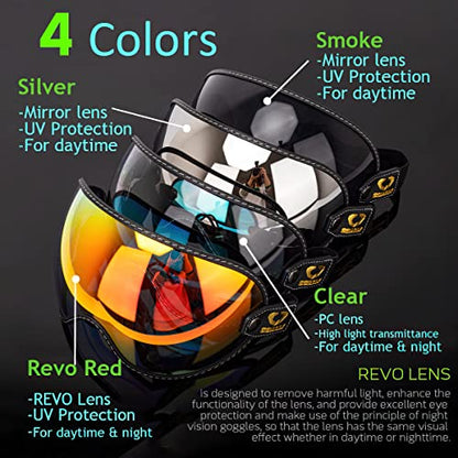 Retro Motorcycle Helmet Shield Bubble Visor, PC Goggles Lens Replacement Universal for 3/4 Open Face Full Helmet Bell Moto-3 (Silver) - color: Silver