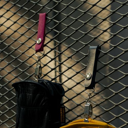 OPENMOON Portable Glove Leather Clips (Black) - color: Black