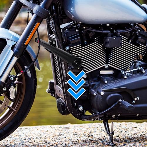 Wsays Crash Bar Front Flat-Out Bar Highway Engine Guard Compatible with Harley Softail Fat Boy FLFB/S Heritage FLHC/S Street Bob FXBB Breakout Low Rider S FXLRS 2018-2025 (Gloss Black)