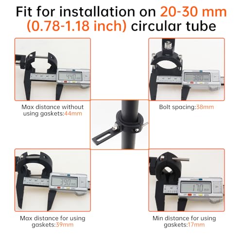 Windance Pack of 2, Light Bar Mounting Bracket, Foglight Clamp Auxiliary Light Fork Tube Clamps for Motorcycle Bicycle Scooter Mountain Bike ATV UTV (Medium) - size: Medium