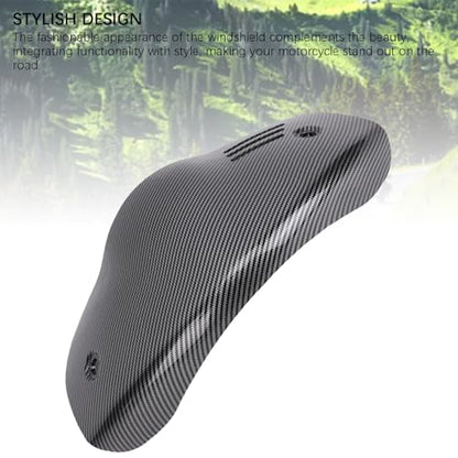 Motorcycle Windscreen Extension Adjustable Spoiler Clip On Windscreen Visor Windproof Front Flyscreen Replacement For GTS GTV 300 2024 (Carbon Fiber Style) - color: Carbon Fiber Style