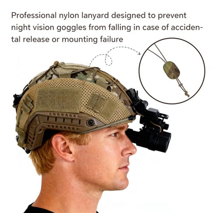 Tactical Night Vision Goggle Lanyard Elastic Fixing Lanyard, Suitable for PVS7, PVS14, PVS31 Helmet-mounted Night Vision Devices, Tourniquet Fixing Strap.
