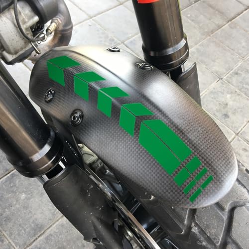 Front Fender Arrow Sticker Decoration Motorcycle Warning Reflective Tape Waterproof Pet Reflective Material Green 1 Pcs 34 cm x 5.5 cm