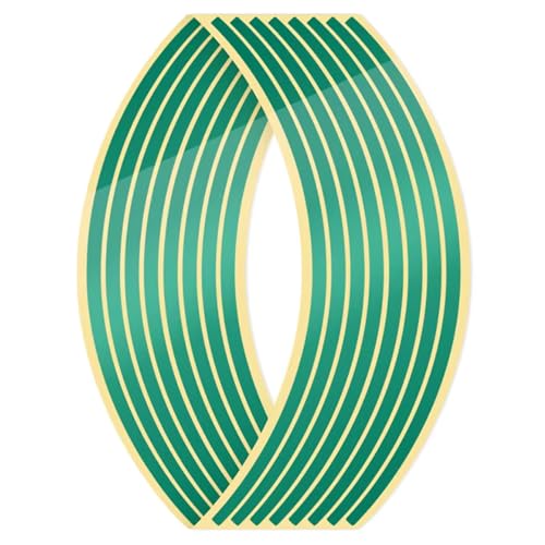 16pcs Wheel Stickers Stripes Reflective for BMW K1200R 2005-2008, Wheel Rim Tape Motorcycle Pinstripe Decal Paper Motorcycle Rim Tape Sticker Film for 16-19 inch Wheel,Green - color: Green