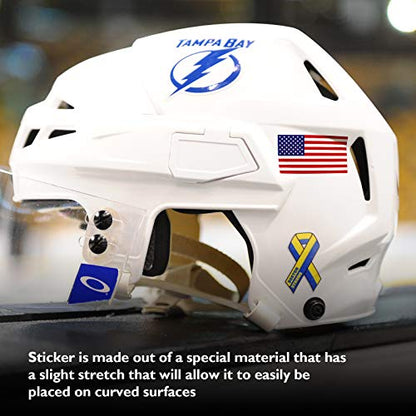American Flag Hard Hat Stickers (3pack) Waterproof Heavy Duty Vinyl Decals for Helmets Curved Surface Fit Made in USA 1.5 x 2.9 inches
