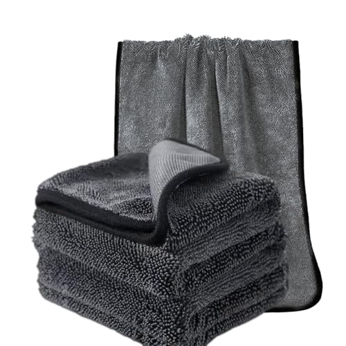 2-Pack 1200 GSM Car Drying Towels – Microfiber Towels for Cars (36" x 24"), Ultra-Absorbent, Streak-Free, Scratch-Free, No Water Spots, Double-Twist Pile & Edgeless Design