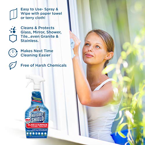 Invisible Shield Glass & Surface Cleaner and Repellent 32 fl. oz. Cleans and Protects against future dirt on multi surfaces by UNELKO- Clean-X (2) - style: 32 Fl Oz (Pack of 2)