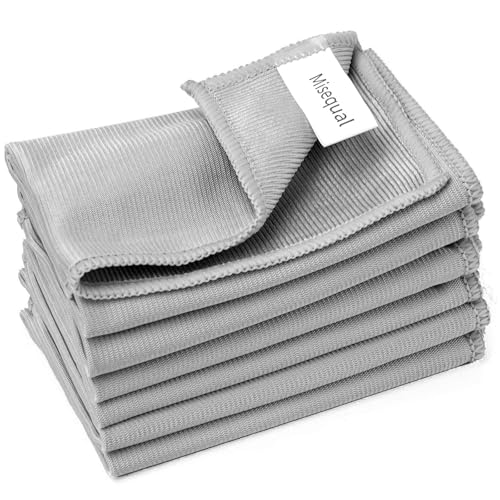 6 Pack Glass Cleaning Cloth Microfiber Cleaning Cloth for Window Eveglass Jewelry Lens (Gray) - color: Gray