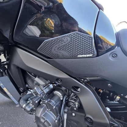 for Yamaha Tracer 9 GT TRACER9 Tracer 9GT 2025 2026 Motorcycle Accessories Side Fuel Tank Grips Tank Pads Protector Stickers Decal Gas Knee Grip Traction Pad Tankpad PVC Rubber Black