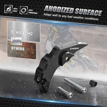 NICECNC Clutch Slave Cylinder Cover Protector Guard Dirt Bike Compatible with KTM 250 300 XC SX 2023-2024 250 300 EXC XCW 2024, Compatible with Husqvarna 300 TX 2023-2024 250 300 TE 2024, Black - color: black