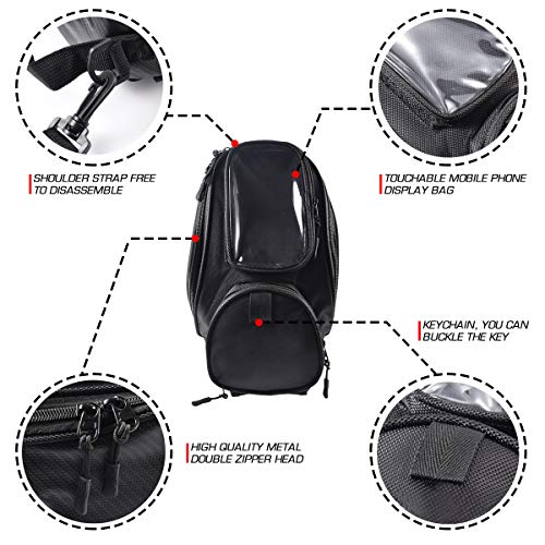 KATUR Motorcycle Gas Oil Fuel Tank Bag Universal Waterproof Oxford Fabric with Strong Magnetic Motorbike Bag Compatible with Harley Honda Yamaha Suzuki