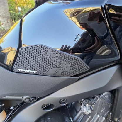 for Yamaha Tracer 9 GT TRACER9 Tracer 9GT 2025 2026 Motorcycle Accessories Side Fuel Tank Grips Tank Pads Protector Stickers Decal Gas Knee Grip Traction Pad Tankpad PVC Rubber Black