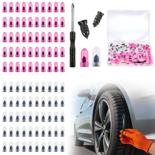 101PCS PCS Tire Repair Rubber Nail, Vacuum Tire Repair Kits Spiral Rubber Nails, Tire Screw Plug Fast Tool Self Service Tire Repair Nail for car, Motorcycle, Truck, Tractor Tire Puncture Repair | tire repair plugs kit for car, motorcycle, truck, tractor N