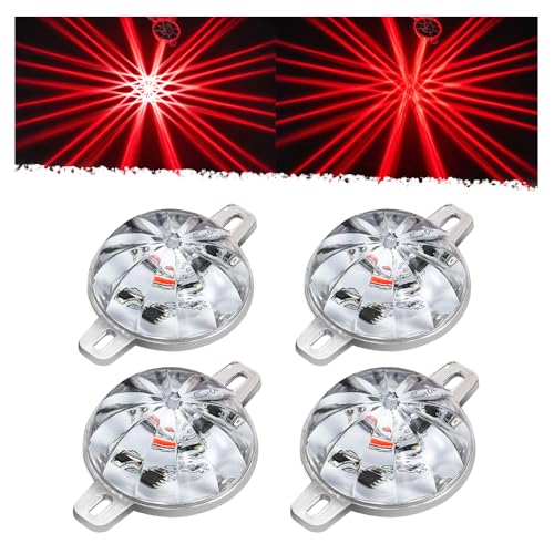 Mini Watermelon Lights LED Side Marker Turn Signal Lights, 4pcs Red Stop Strobe and Constant Water Melon Lights For Semi Truck Trailer freightliner, 12-24V Motorcycle Car Under glow Kit - color: Red