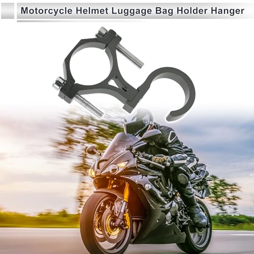 Motoforti Universal Motorcycle Hanging Hook Arc Motorcycle Helmet Luggage Bag Holder Hanger for Scooters Bicycles Aluminum Alloy Titanium Tone Gray 1 Set
