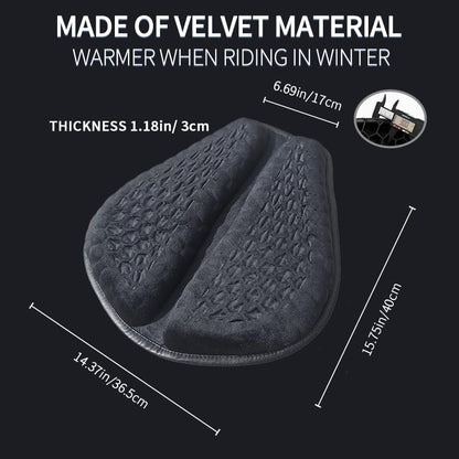 Feiteplus Gel Breathable Honeycomb Seat Cushion Velvet Cover 3D Honeycomb Structure Tailbone Pain Relief Egg Seat Cushion Winter Seat Cushions for Long Rides