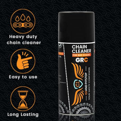 GRAND PITSTOP Chain Cleaner/Degreaser Spray for Motorcycle Cleaning - Motorcycle Cleaner for On and Off-Road for All Bikes (160 ml) - size: 5.64 Ounce (Pack of 1)