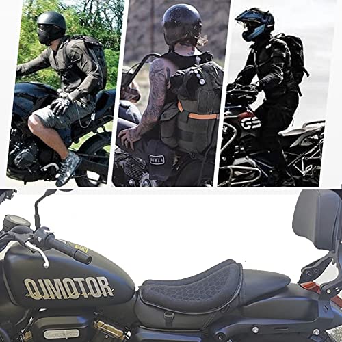 Motorcycle Seat Cushion Gel Pad Foldable Soft Seats with Pressure Relief Pads for Motorcycles Breathable and Shock for Long Rides Seat Cushion Motorcycle Accessories