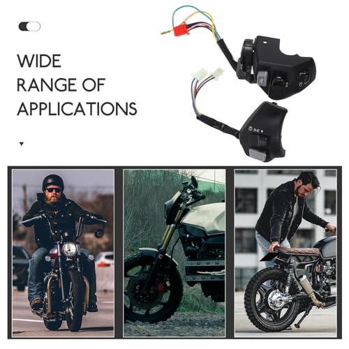 Totority 2pcs Motorcycle Handlebar Switch Set for Mio Lc135, Waterproof Left Handle Control Switch with Horn Button, Motorcycle Electrical Replacement Parts for Scooter and Motorbike