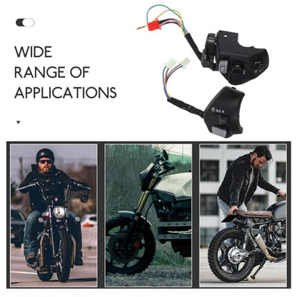 Totority 2pcs Motorcycle Handlebar Switch Set for Mio Lc135, Waterproof Left Handle Control Switch with Horn Button, Motorcycle Electrical Replacement Parts for Scooter and Motorbike