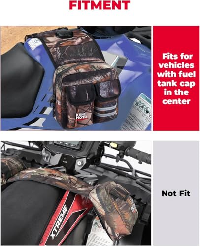 KEMIMOTO ATV Tank Bag Water-resistant Cooler All Terrain Vehicles Accessories Motorcycle Saddle Bag Compatible with Most ATVs and Snowmobiles Bicycles, Camo - color: Camo