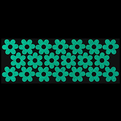 LiteMark Reflective Petal Flower Power Vinyl Stickers, Great for Laptop, Phone, Helmets, Bicycles - Light Green, Pack of 20 Pcs - color: Light Green